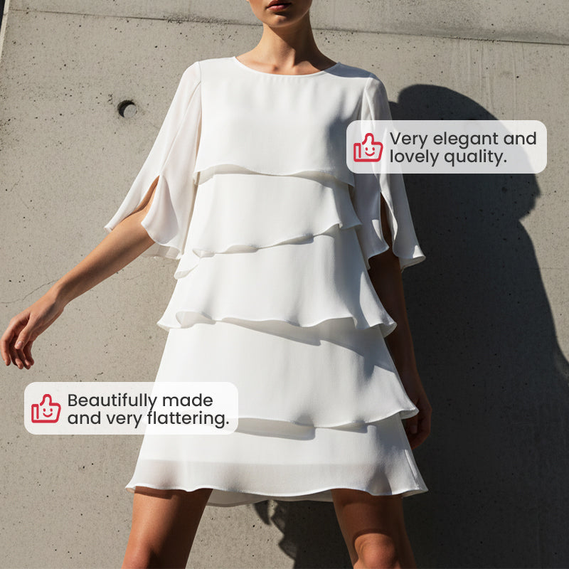 💐58% DE RÉDUCTION ! Nouveauté 2026 – Robe à Volants Élégante & Moderne ⭐💐【Offre Spéciale】