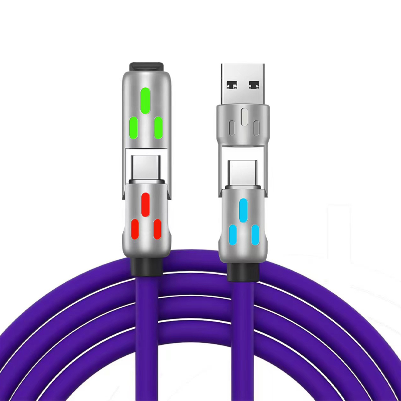 ✨Achetez-en 1, obtenez-en 1 gratuitement - Câble de recharge rapide universel RGB 4 en 1 - Entièrement amélioré
