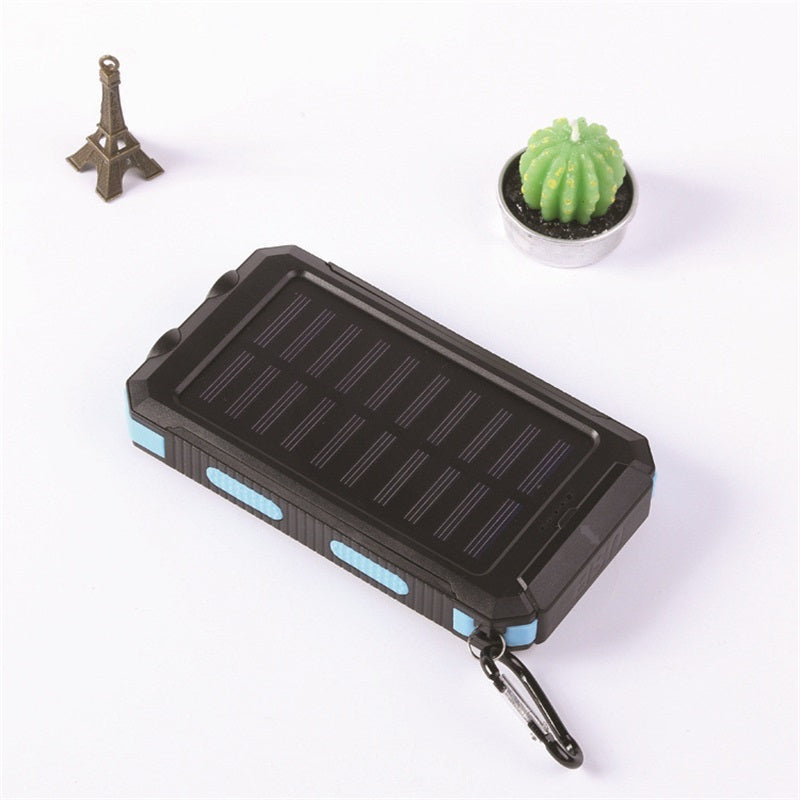 Batterie externe solaire 10000mAh, chargeur solaire avec double lampe LED, batterie externe pour voyage, camping #TOP PICKS