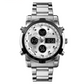 📢📢50% DE RÉDUCTION !! ⏰ Montre Analogique-Numérique Militaire habillée pour Hommes – 48mm, Multifonction & Bracelet en Acier Inoxydable ! 🕰️💪