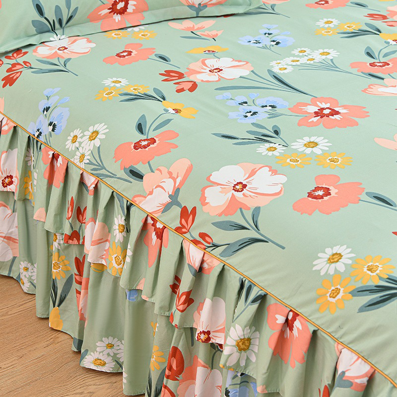 📢📢50 % de réduction !! ⏰Ensemble de jupe de lit à volants 3 pièces🛏️