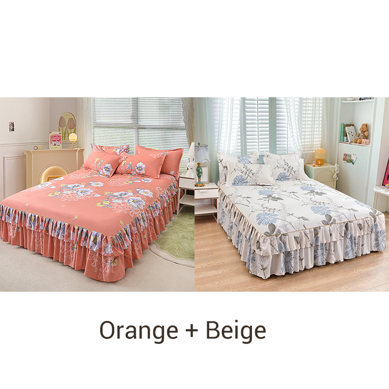 📢📢50 % de réduction !! ⏰Ensemble de jupe de lit à volants 3 pièces🛏️