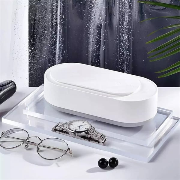 💎 50% DE RÉDUCTION! 🔊 Nettoyeur ultrasonique portable – Cycle 3 min, PP & piles AAA – Nettoyage en profondeur pour lunettes & bijoux ✨
