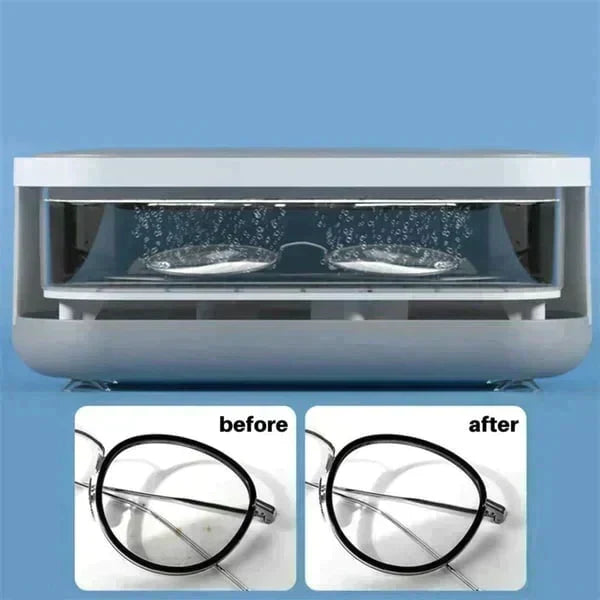 💎 50% DE RÉDUCTION! 🔊 Nettoyeur ultrasonique portable – Cycle 3 min, PP & piles AAA – Nettoyage en profondeur pour lunettes & bijoux ✨