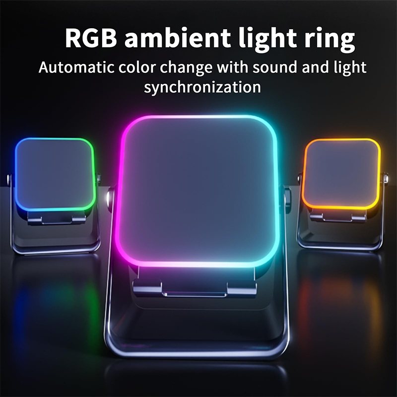 💎 50 % DE RÉDUCTION SUR LE SUPPORT D'ENCEINTE SANS FIL 5-EN-1 ! 💎 Audio par induction, support pour téléphone et éclairage d'ambiance