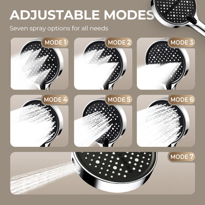 🚿 50% DE RÉDUCTION! 💧 Pomme de Douche Haute Pression Réglable – Pivotante 360°, Nettoyage Facile & Compatible Standard ✨