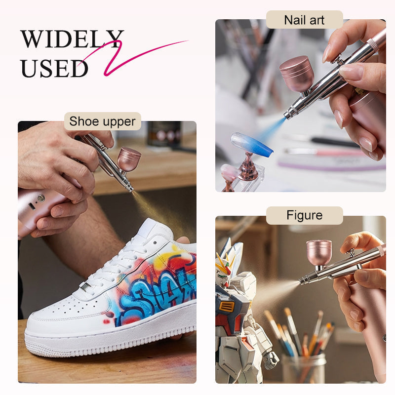 🎨 50% DE RÉDUCTION ! ✨ Kit Aérographe Portable – Léger, Polyvalent & Parfait pour l'art et la customisation 🚀