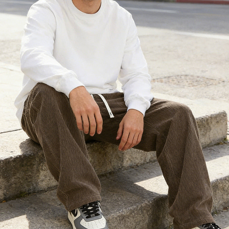 📢📢49 % de réduction !! ⏰Pantalon ample à cordon et poches pour homme