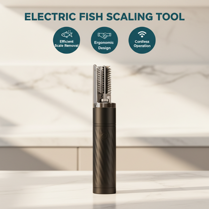 🐟⚡ Écailleur à Poisson Électrique Sans Fil IPX7 – Lames Inox 304, Un Bouton et Batterie Rechargeable
