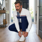 💎 50% DE RÉDUCTION ! 💎 Ensemble Homme Imprimé Graphique – Pull à Col Quart-Zip & Pantalon Assorti, Coupe Décontractée & Tissu Respirant 👕🌿