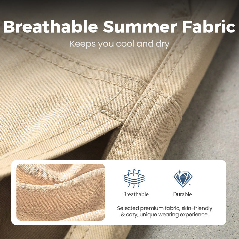 🥳PROMOTION EXCEPTIONNELLE 2026🩳60 % DE RÉDUCTION ! Short cargo léger – Tissu respirant, coupe genou. Poches sécurisées pour téléphone et clés. Confortable toute la journée. ✅☀️