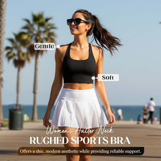 Débardeur de sport uni pour femme avec coussinets amovibles, haut de sport à col licou confortable et résistant pour le yoga, la gym et l’entraînement, tenue de sport pour femme adaptée à toutes les saisons