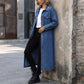 📢📢50 % de réduction !!⏰LIVRAISON GRATUITE⏰Manteau long en denim boutonné pour femme