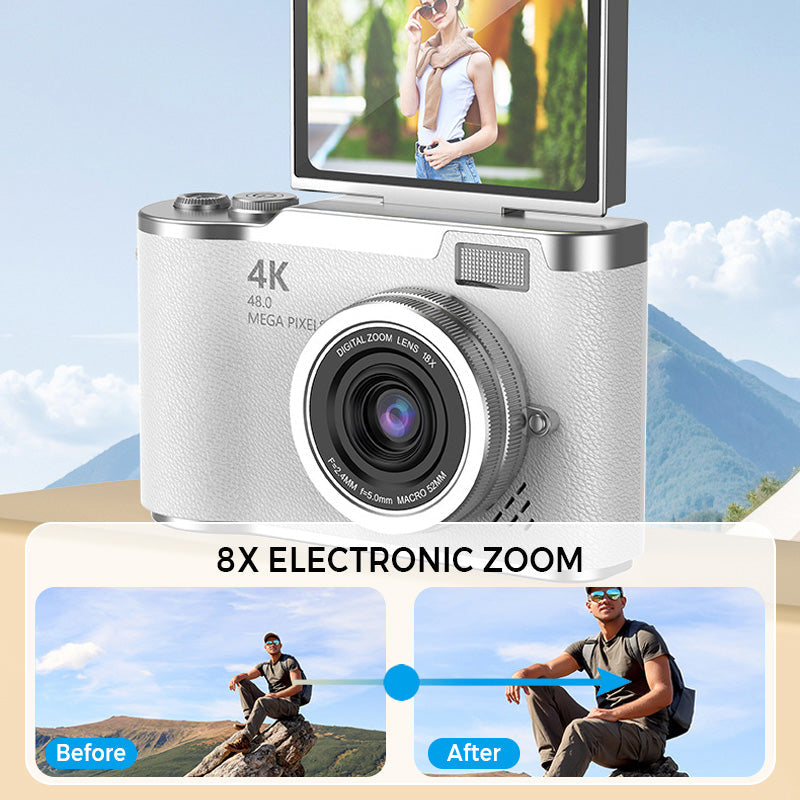 📸 50% DE RÉDUCTION + LIVRAISON GRATUITE ✨ Appareil Photo Numérique 4K HD à Écran Rabattable – Autofocus, Zoom 16X & Parfait pour Vlogs & Photos 🎥