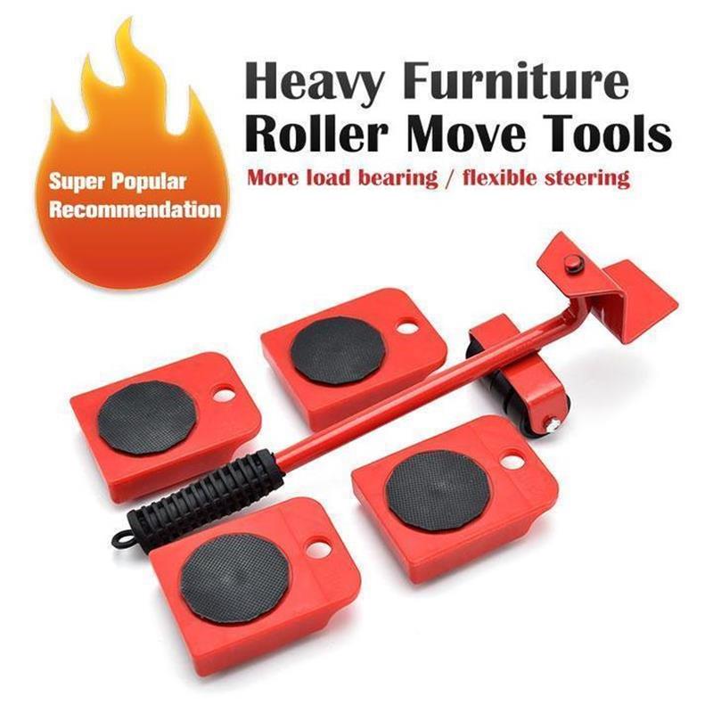 🪑💪 PROMO FLASH : 50% DE RÉDUCTION ! Ensemble d'Outils de Levage & Déplacement de Meubles – Levier, 4 Patins à Roulettes Multi-Directionnelles & Capacité 100 kg for Déplacer Canapés et Réfrigérateurs Sans Effort ✨