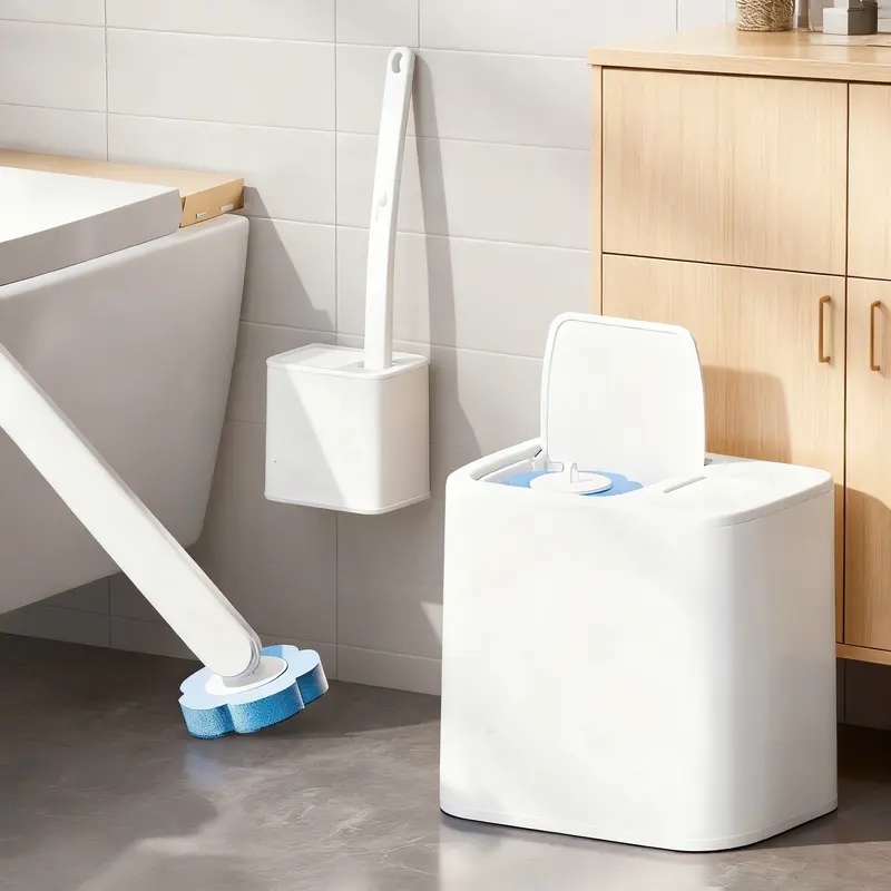 Ensemble de brosses de toilettes jetables avec 18 recharge
