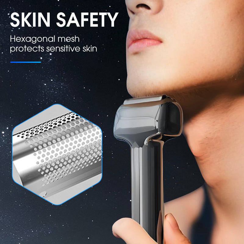 ⚡🪒 Rasoir Électrique Rechargeable Haute Précision – Grille Hexagonale Anti-Irritation, Moteur Silencieux & 100% Étanche IPX6