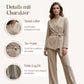 👔 51% DE RÉDUCTION! ✨ Ensemble Blazer & Pantalon Jambes Larges Femme – Ceinture Nœud, Coupe Flatteuse & Style Polyvalent 💃