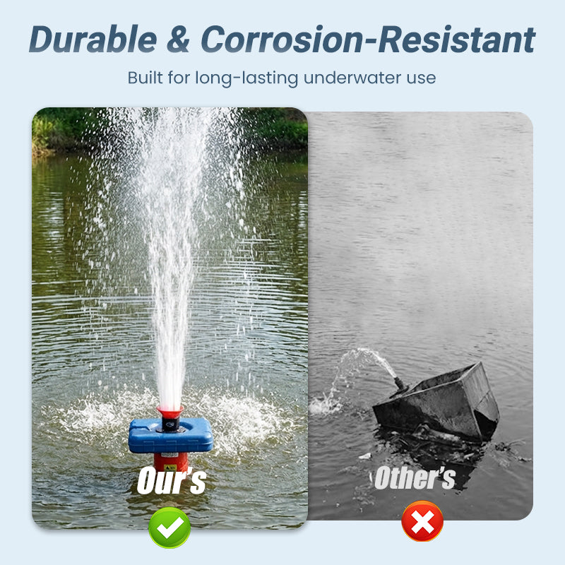 📢 50% DE RÉDUCTION ! ⏰ Aérateur et Pompe de Bassin 2-en-1 – Moteur Cuivre 550W, Débit 12m³/h & Base Flottante – Oxygénation et Irrigation pour un Écosystème Sain 🌊🐟✨