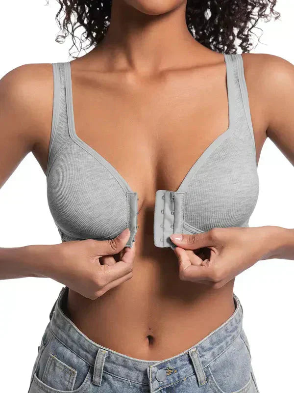 💎 50% DE RÉDUCTION ! 💎 Lot de 4 Soutiens-Gorge Push-Up à Fermeture Avant – Sans Armatures, Sans Coutures & Soutien Latéral pour un Confort Toute la Journée 👙🌸