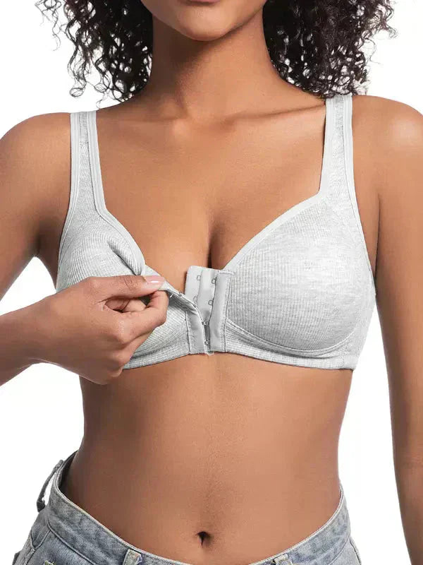 💎 50% DE RÉDUCTION ! 💎 Lot de 4 Soutiens-Gorge Push-Up à Fermeture Avant – Sans Armatures, Sans Coutures & Soutien Latéral pour un Confort Toute la Journée 👙🌸