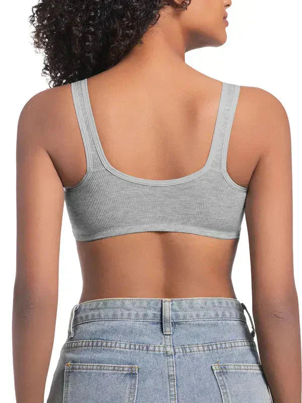 💎 50% DE RÉDUCTION ! 💎 Lot de 4 Soutiens-Gorge Push-Up à Fermeture Avant – Sans Armatures, Sans Coutures & Soutien Latéral pour un Confort Toute la Journée 👙🌸