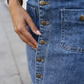 ☀️ INDISPENSABLE 2026 | Jupe Jean Taille Haute à Boutons | Look Vintage pour l‘Été 🌸【-50%】