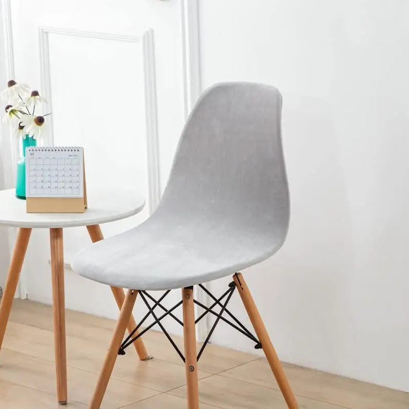 Housse de chaise souple et extensible à courbes
