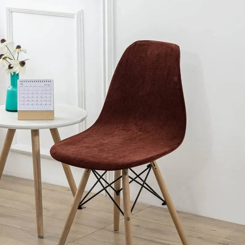 Housse de chaise souple et extensible à courbes