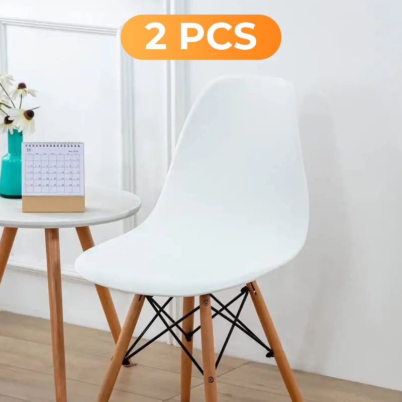 Housse de chaise souple et extensible à courbes