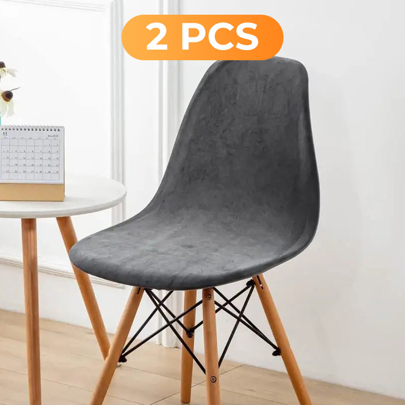 Housse de chaise souple et extensible à courbes