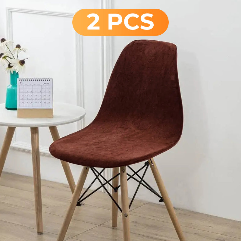 Housse de chaise souple et extensible à courbes
