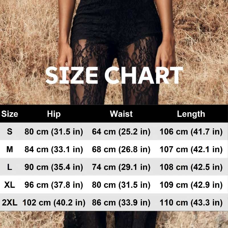 👖Pantalon Évasé en Dentelle, Taille Haute & Doublure Intégrée – Style Boho-Chic & Silhouette Allongée🌸