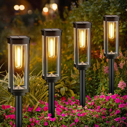 🎉 ACHETEZ PLUS ÉCONOMISEZ PLUS 🎁 Lampes Solaires Allée Extérieur – Panneau Solaire Haute Performance, Batterie NI-MH 12-14h, Design Rétro Vintage, IP65 Imperméable ✨