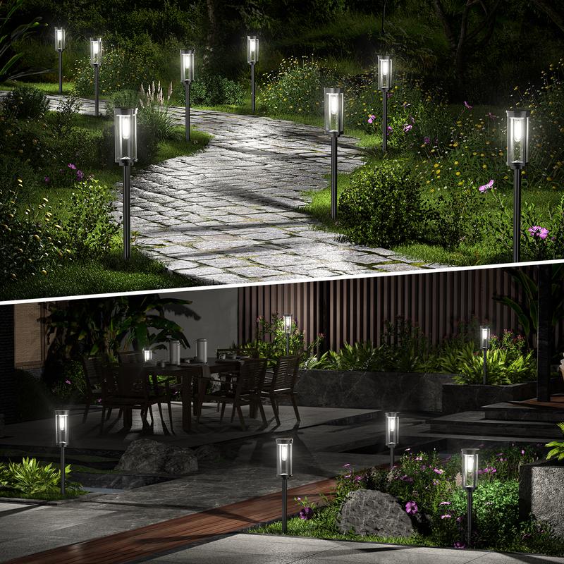 🎉 ACHETEZ PLUS ÉCONOMISEZ PLUS 🎁 Lampes Solaires Allée Extérieur – Panneau Solaire Haute Performance, Batterie NI-MH 12-14h, Design Rétro Vintage, IP65 Imperméable ✨