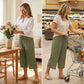 💐50% DE RÉDUCTION ! Pantalon Large à Côtes Taille Haute – Flatteur & Tendance 👗✨【Offre Flash】