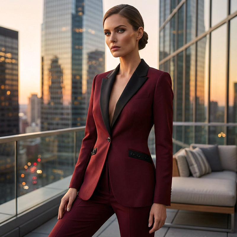 💐53% DE RÉDUCTION – TEMPS LIMITÉ ! Ensemble Formel avec Pantalon Droit – Polyester Durable & Élégant 🖤👖【Promo Flash】