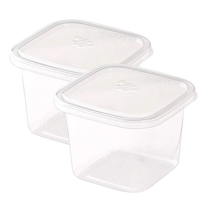 Coupes à dessert carrées jetables avec couvercles