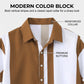 💎 50% DE RÉDUCTION ! 💎 Ensemble Chemise & Pantalon Color Block pour Homme – Coupe Décontractée, Polyester Respirant & Design Moderne