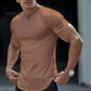 💎 50 % DE RÉDUCTION EN CE MOMENT ! ⚡ T-shirt de sport unie pour homme – Coupe ajustée, encolure en V échancrée et tissu extensible haut de gamme 👕🔥