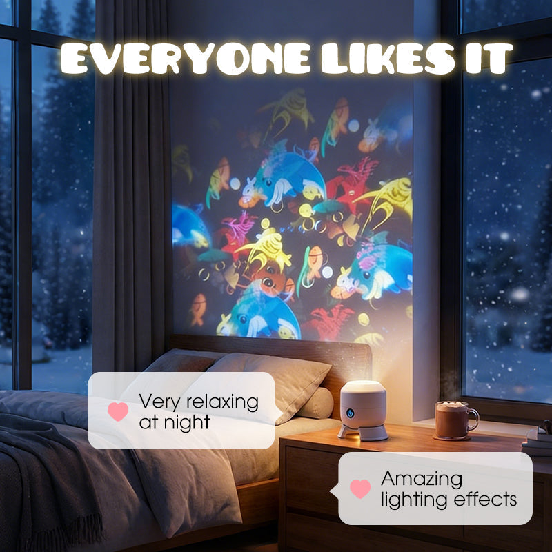 💐50% DE RÉDUCTION ! Projecteur LED Océan – Ambiance Aquatique pour Chambre & Salon 🌌🐟【Offre Limitée】