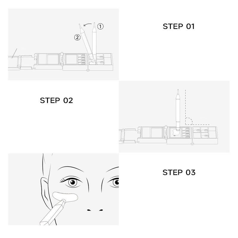 👁️🎀Kit 3 en 1 : eye-liner et tampon pour les cils inférieurs