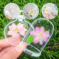 🌸Signets de Fleurs Séchées Transparentes（avec ruban de  gratuit）🦋