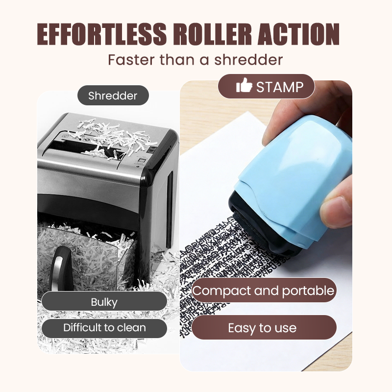 🔒 50% DE RÉDUCTION! 🛡️ Tampon rouleau de protection des données – Brouilleur efficace, encre à séchage rapide – Protégez vos infos personnelles en un geste ✉️