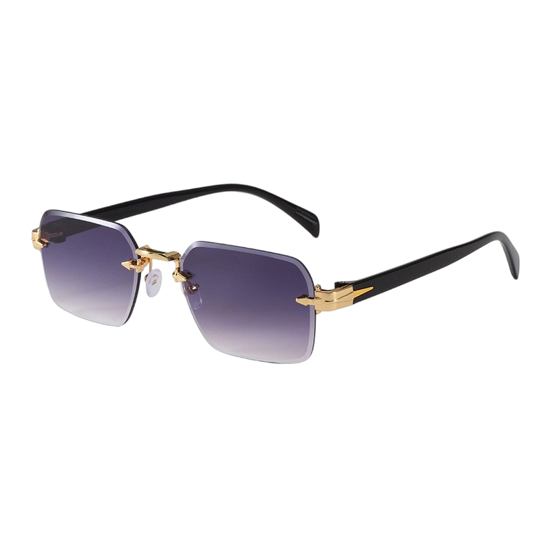 Lunettes de Soleil Rectangulaires Sans Monture pour Homme et Femme