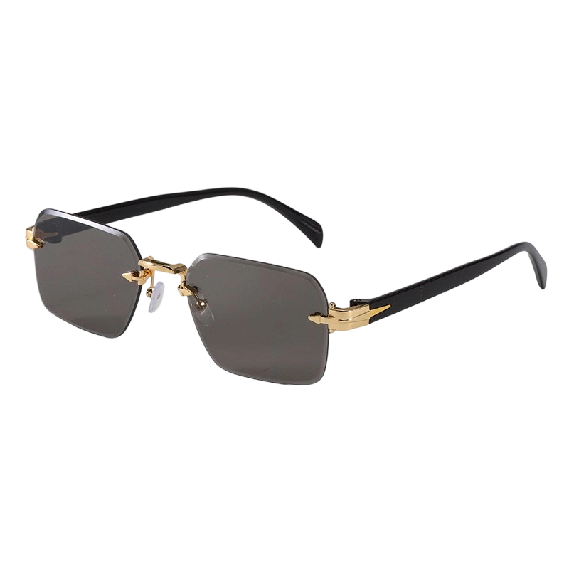 Lunettes de Soleil Rectangulaires Sans Monture pour Homme et Femme