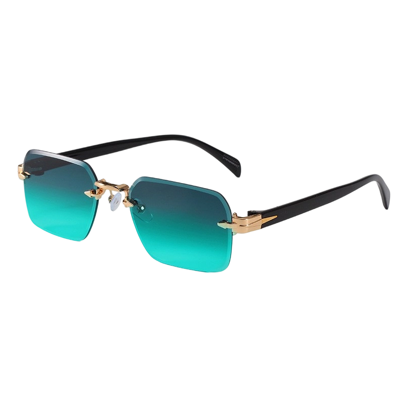 Lunettes de Soleil Rectangulaires Sans Monture pour Homme et Femme
