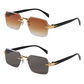 Lunettes de Soleil Rectangulaires Sans Monture pour Homme et Femme