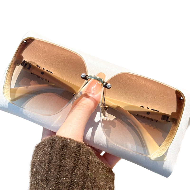 Lunettes de Soleil Sans Monture Élégantes - Branches Effet Étoilé