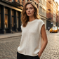 Gilet sans manches en maille pour femme
